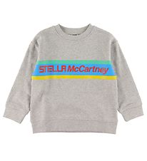 Stella McCartney Kids Sweatshirt - Gråmeleret m. Stribe