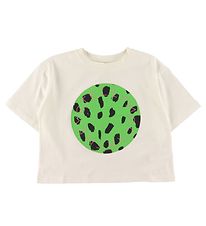 Stella McCartney Kids T-shirt - Cropped - Hvid m. Grn