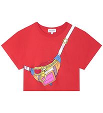 Little Marc Jacobs T-shirt - Cropped - Rød m. Bæltetaske