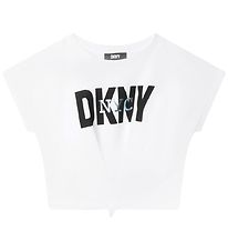 DKNY T-shirt - Cropped - Hvid m. Logo