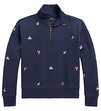 Polo Ralph Lauren Sweatshirt m. Lynlås - Watch Hill - Navy m. Br