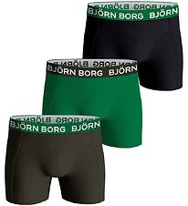 Björn Borg Boxershorts - 3-pak - Grøn/Sort