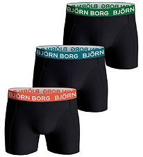 Björn Borg Boxershorts - 3-pak - Sort/Blå/Grøn/Orange
