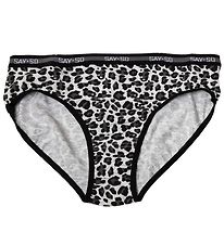 Say-So Trusser - Gråmeleret m. Leopard