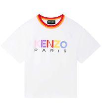 Kenzo T-shirt - Hvid/Multifarvet m. Print