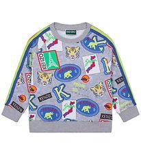 Kenzo Sweatshirt - Grmeleret m. Print