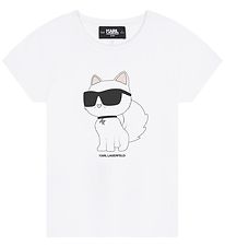 Karl Lagerfeldt T-shirt - Hvid m. Kat
