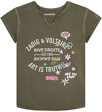 Zadig & Voltaire T-shirt - Khaki m. Print