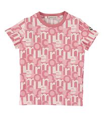 Moncler T-shirt - Rosa m. Logo