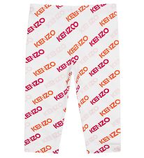 Kenzo Leggings - Hvid m. Print