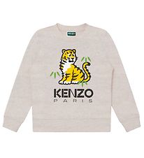 Kenzo Sweatshirt - Light Grey m. Tiger
