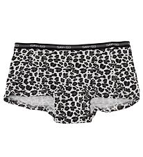 Say-So Hipsters - Gråmeleret m. Leopard