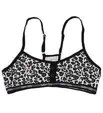 Say-So Top - Gråmeleret m. Leopard