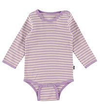 Mads Nørgaard Body - Soft Duo Striped - Off White/Lavendula