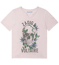 Zadig & Voltaire T-shirt - Lilac m. Kranie