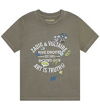 Zadig & Voltaire T-shirt - Kaki Clair m. Print