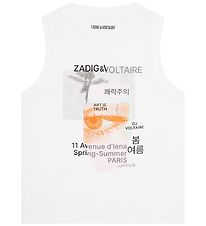 Zadig & Voltaire Tanktop - Hvid m. Fotoprint