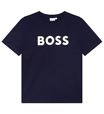 BOSS T-shirt - Navy m. Hvid