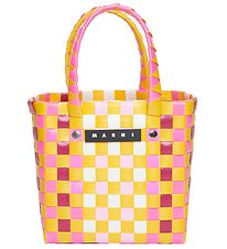 Marni Håndtaske - Micro Basket Bag - Pink/Gul