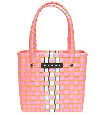 Marni Håndtaske - Box Basket - Pink/Gul