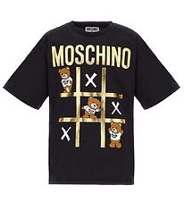 Moschino T-Shirt - Maxi - Sort/Guld