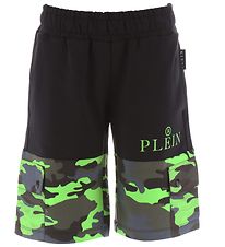 Philipp Plein Sweatshorts - Sort/Grn Camouflage