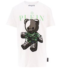 Philipp Plein T-Shirt - Hvid/Sort/Grøn m. Similisten