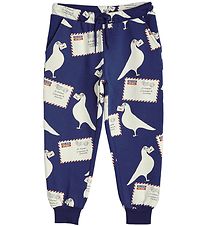 Mini Rodini Sweatpants - Pigeons - Blå