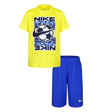 Nike Shortssæt - T-shirt/Shorts - Game Royal - Blå/Gul