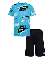 Nike Shortssæt - T-shirt/Shorts - Sort/Blå