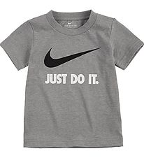 Nike T-shirt  - Dark Grey Heather/Hvid