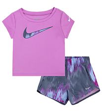 Nike Shortssæt - T-shirt/Shorts - Dri-Fit - Cobalt Bliss