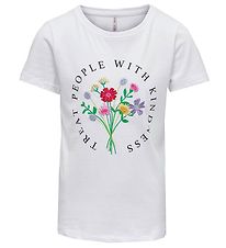 Kids Only T-shirt - KogEmma - Bright White/Bouquet