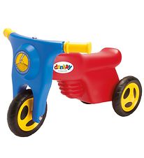 Dantoy Motorcykel m. Plastikhjul - 58,5 cm - Rd/Bl/Gul