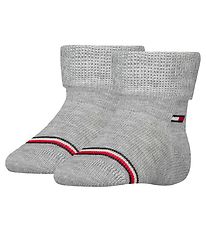Tommy Hilfiger Strømper - 2-pak - Light Grey