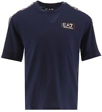 EA7 T-shirt - Navy m. Sort/Hvid