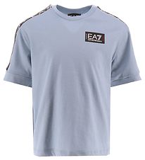 EA7 T-shirt - Ashley Blue m. Sort/Hvid