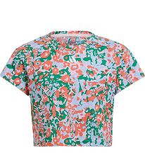 adidas Performance T-Shirt - G TR-ES AOP T - Bl/Grn/Pink