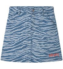 Kenzo Nederdel - Denim - Lyseblå m. Tigerstriber