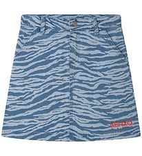 Kenzo Nederdel - Denim - Lysebl m. Tigerstriber