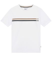BOSS T-shirt - Hvid m. Striber