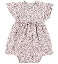 Smallstuff Kjolebody k/æ - Blomster - Soft Rose