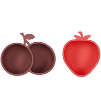 OYOY Snackskåle - 2-pak - Silikone - Strawberry & Cherry - Cherr