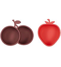OYOY Snackskle - 2-pak - Silikone - Strawberry & Cherry - Cherr