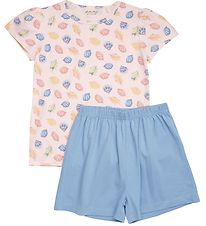 Minymo Sæt - T-Shirt/Shorts - AOP - Pink Dogwood