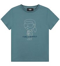 Karl Lagerfeld T-shirt - Space Vacay - Khaki m. Print
