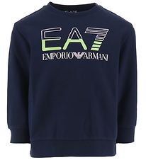 EA7 Sweatshirt - Navy m. Lime