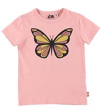 DYR-Cph T-Shirt - DYRGrowl - Soft Pink m. Sommerfugl