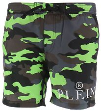 Philipp Plein Badeshorts - Gr/Lime Camouflage