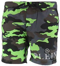 Philipp Plein Badeshorts - Gr/Lime Camouflage